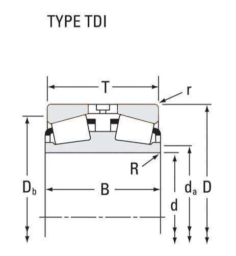 Tapered Roller Bearings - TDI (Tapered Double Inner) Imperial Timken EE129121D - 129174
