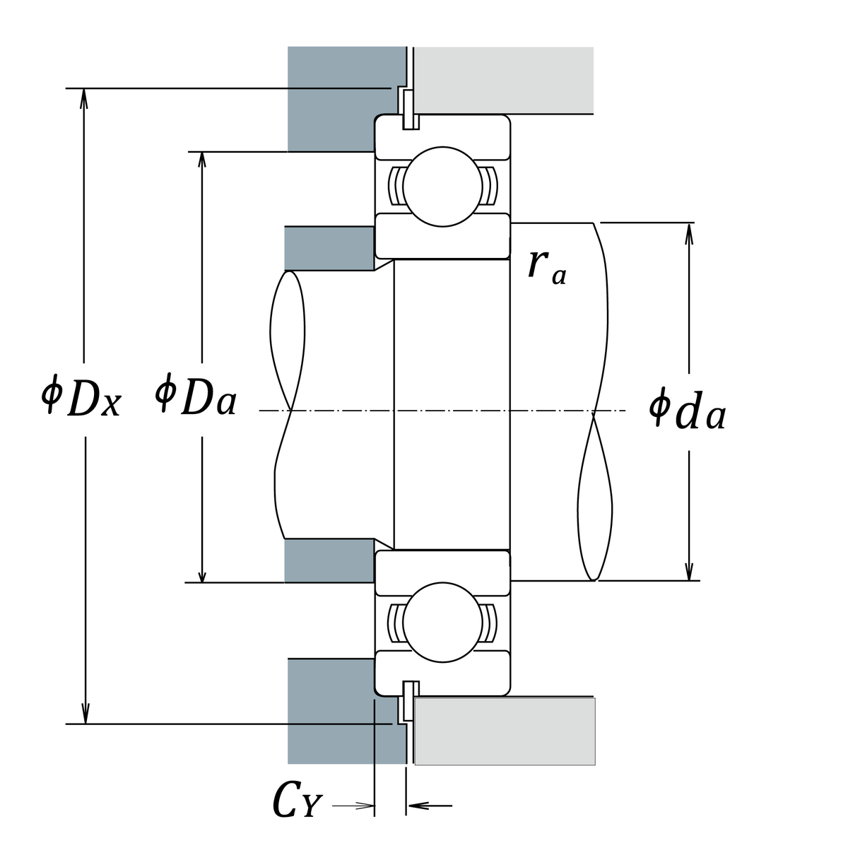 Однорядный радиальный шарикоподшипник NSK 60/22NC4, с канавкой под стопорное кольцо