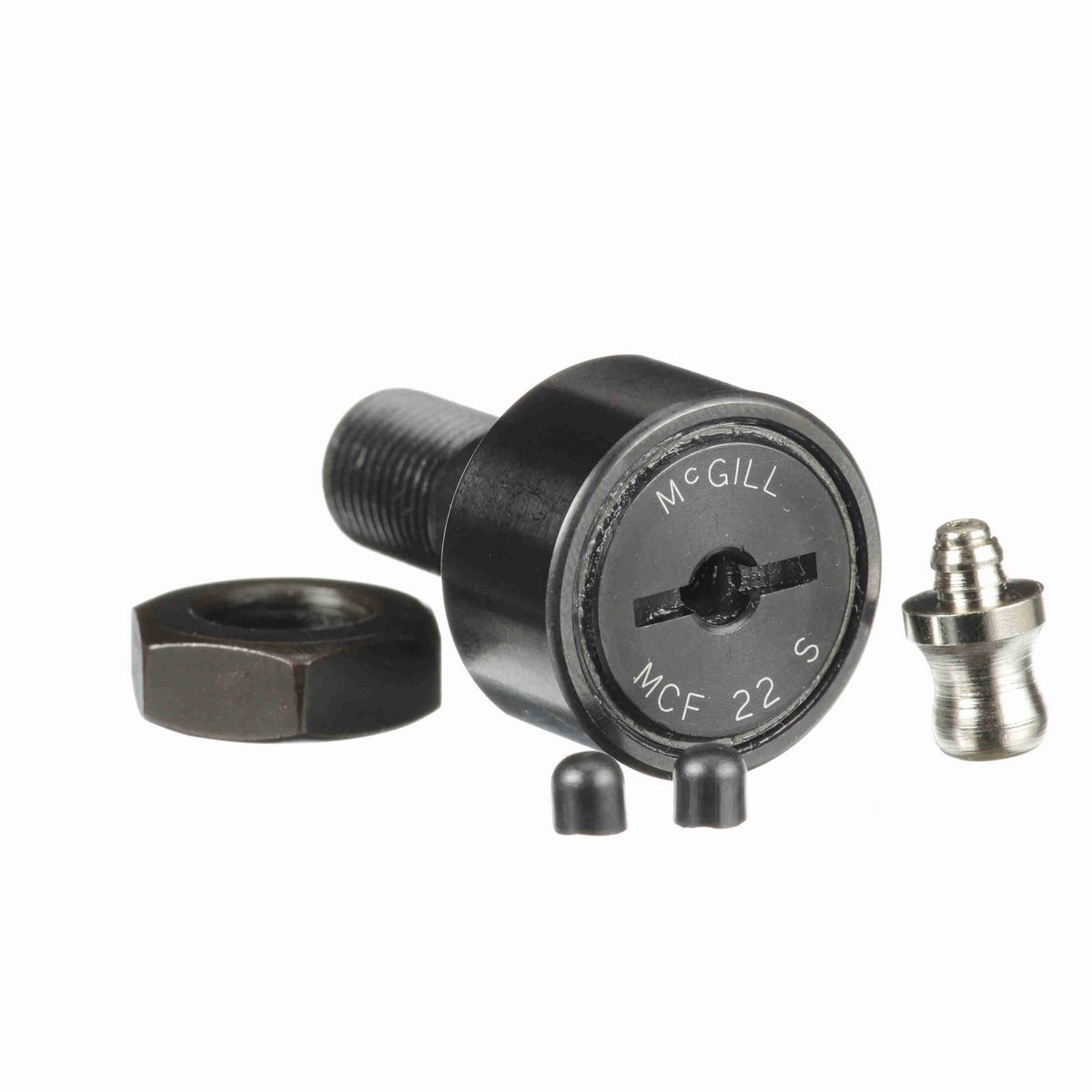 Опорный ролик с цапфой McGill CAMROL MCF 22 S, бочкообразный, с уплотнением, со шлицем под отвёртку, метрический
