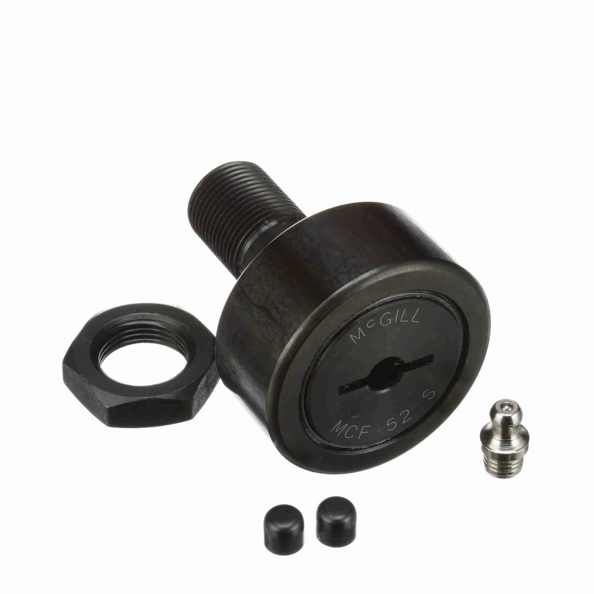 Опорный ролик с цапфой McGill CAMROL MCF 52 S, бочкообразный, с уплотнением, со шлицем под отвёртку, метрический