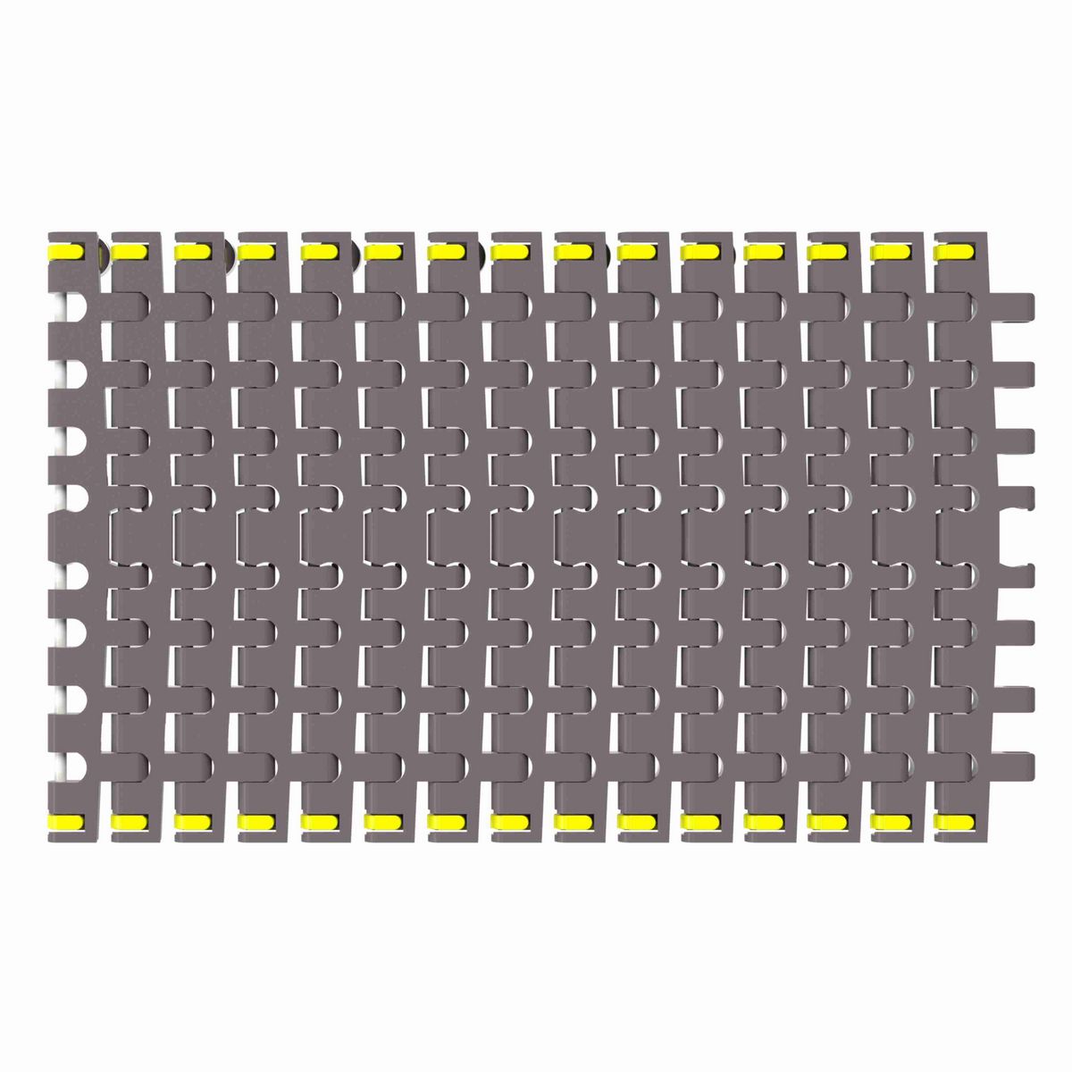7956B Side-flexing Flush Grid, Material: Brown High Performance, Width: 12in, Pitch: 1.25in - 81450671