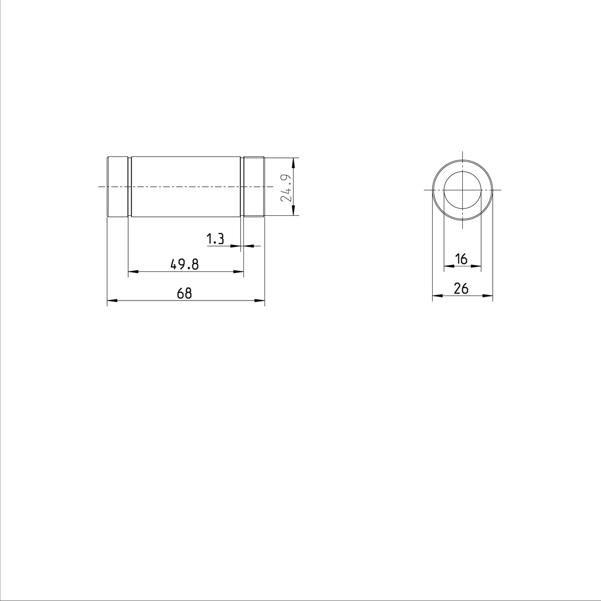 Стандартная линейная втулка Bosch Rexroth KBMT-16-DD [R065051600]