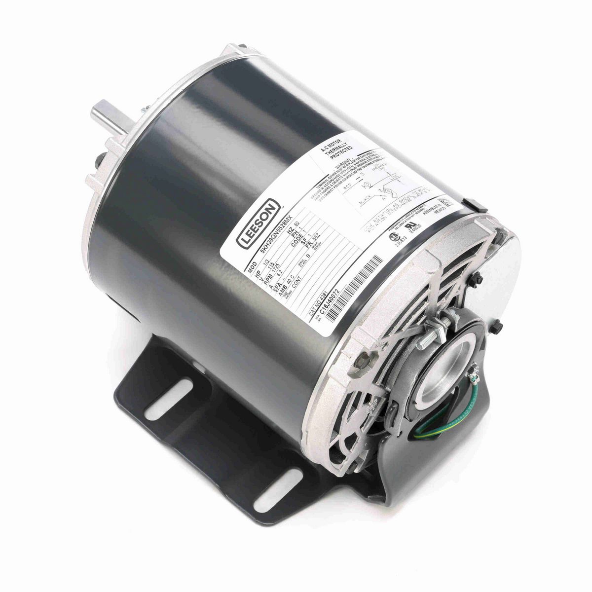 General Purpose Motor, 0.33 HP, 1 Ph, 60 Hz, 115 V, 1800 RPM, 56Z Frame, DP - 4381