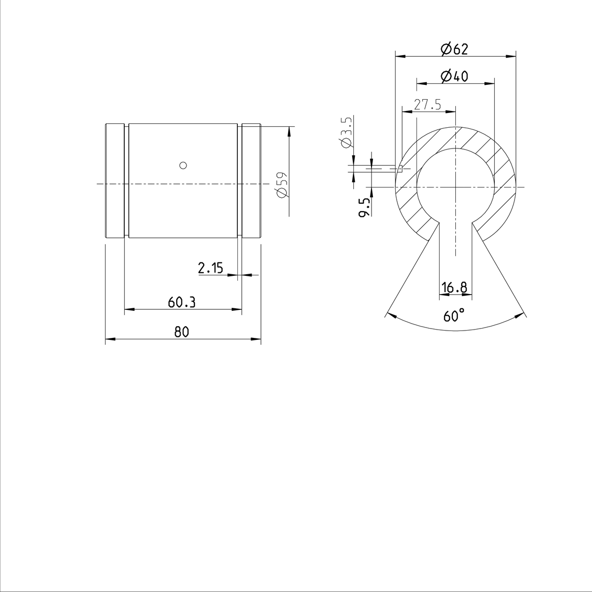 Суперлинейная втулка Bosch Rexroth KBSH-O-40 [R073104000]
