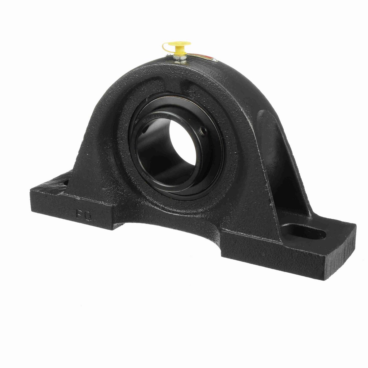 Sealmaster Mounted Cast Iron Two Bolt Pillow Block Ball Bearing - 52100 Bearing Steel, Black Oxided - Setscrew Lock - SP-208