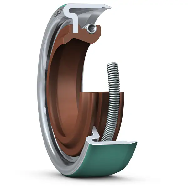 Манжетное уплотнение с металлическим корпусом, кромкой SKF Wave и вспомогательной контактной кромкой, для жидкой или пластичной смазки, дюймовые размеры SKF 3103