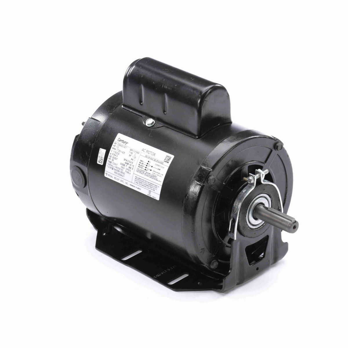 Fan and Blower Motor, 1/2 HP, 1 Ph, 60/50* Hz, 115/230 V, 1800 RPM, 56 Frame, OPEN - RS1054AV1