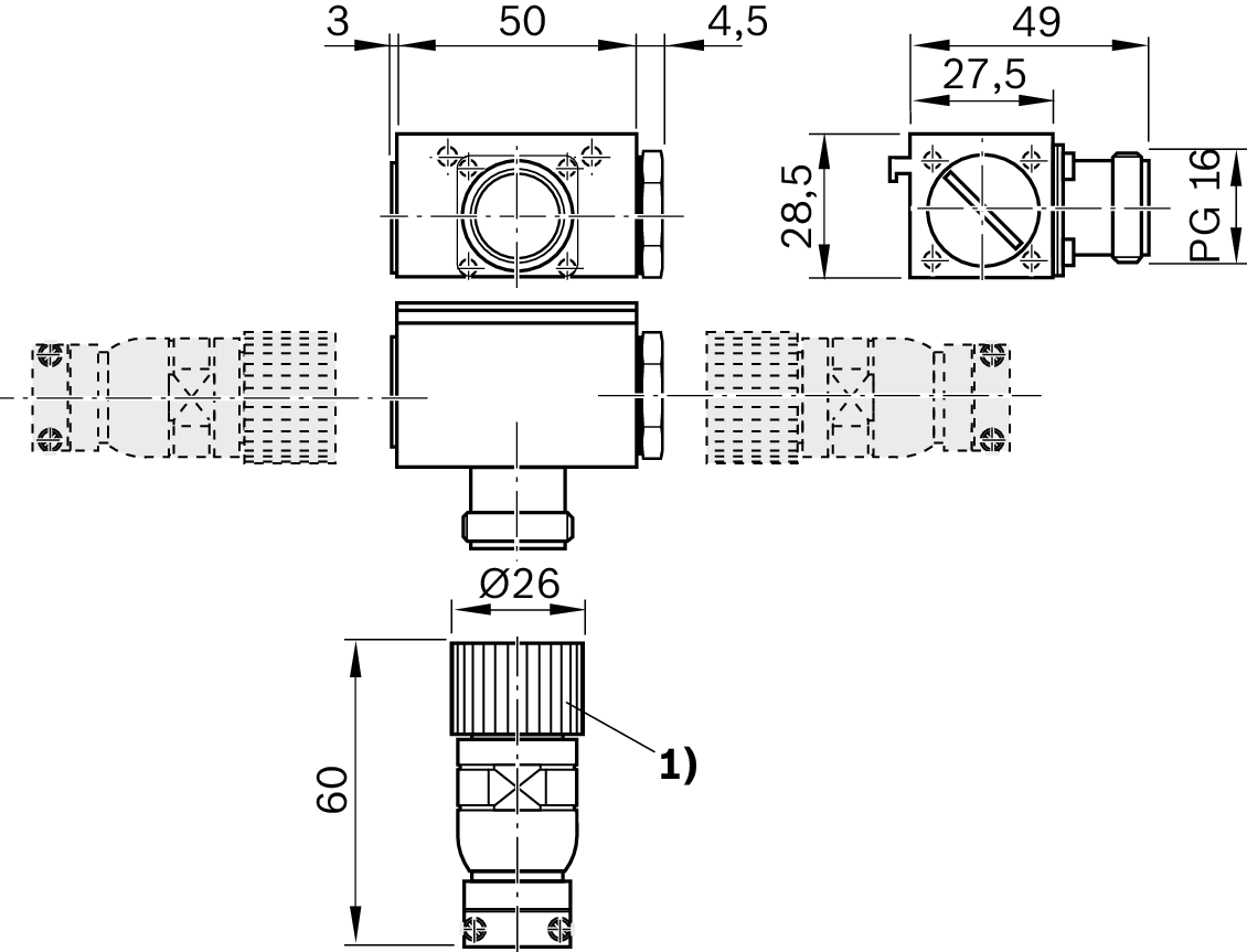 Гнездо и разъем Bosch Rexroth CKX [R037540000]