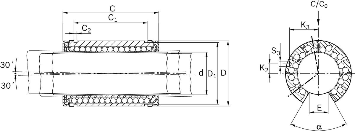 Суперлинейная втулка Bosch Rexroth KBSH-O-30 [R073103000]