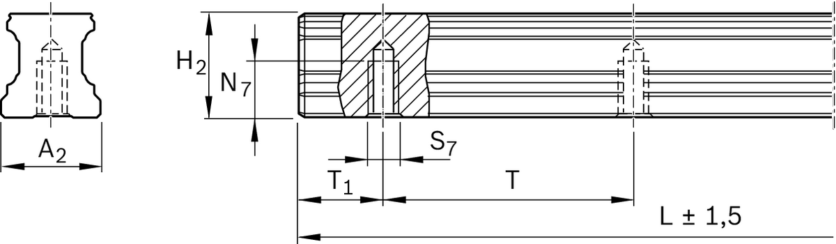 Шариковая направляющая из углеродистой стали Bosch Rexroth KSA-065-SNS-S-MB-00 [R160760131]