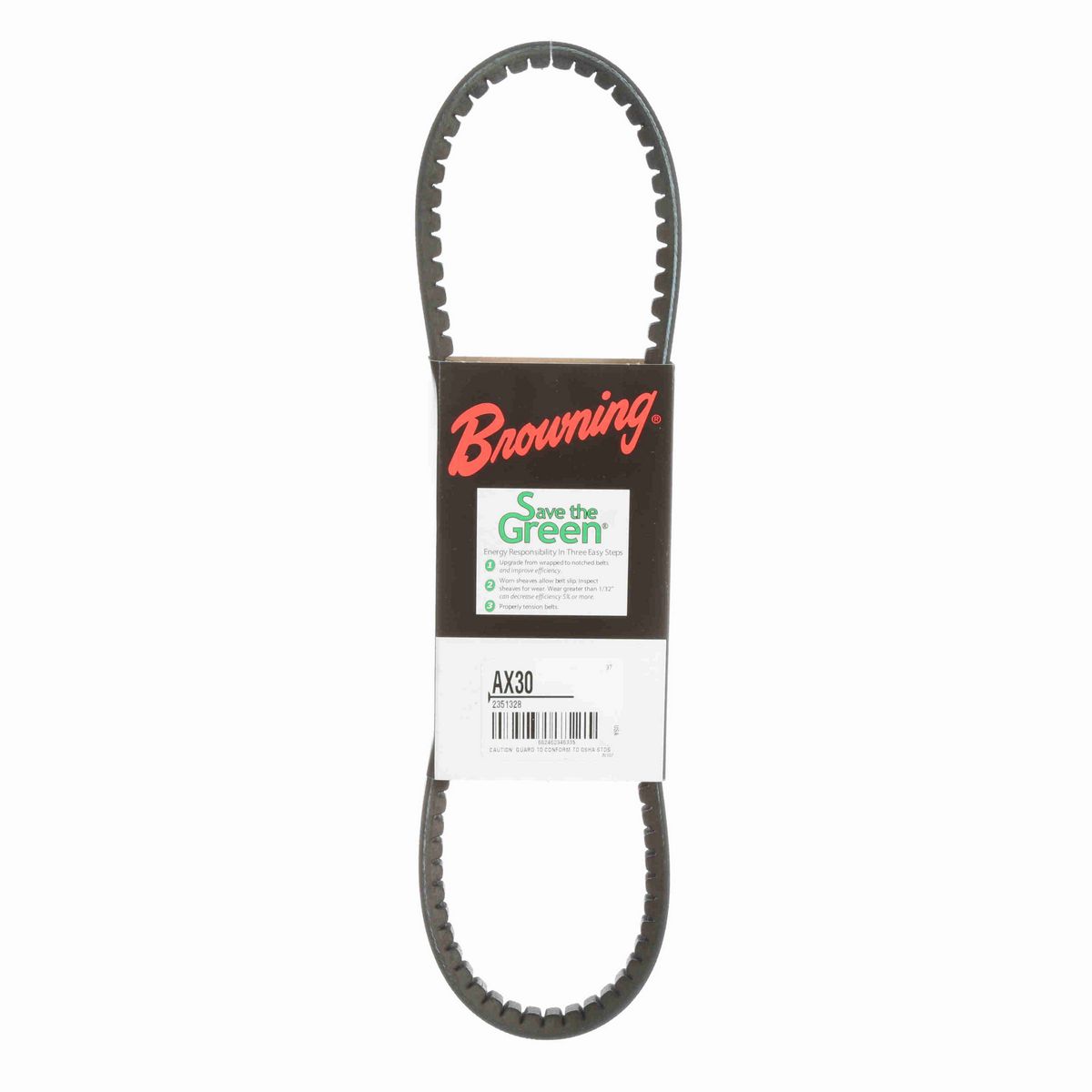 Browning EPDM Notched Belt 98% Efficient - AX30