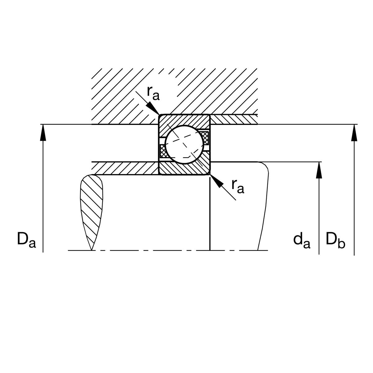 Радиально-упорный шарикоподшипник FAG 7240-B-MP-UO (7240B.MP.UO)