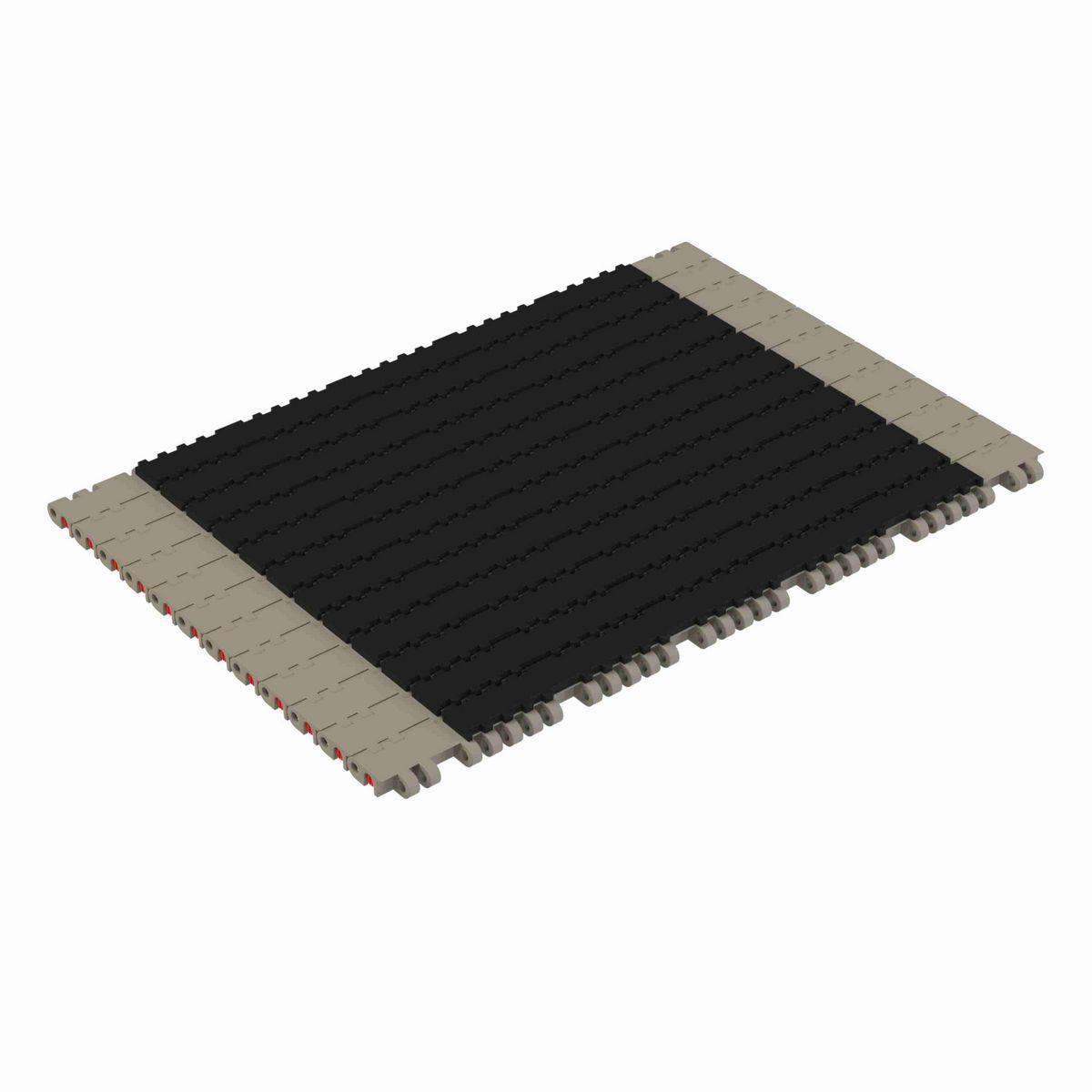 7705 RubberTop® Straight Running RubberTop®, Material: Grey Tough Composite, Width: 12in, Pitch: 1in - TCF7705-12
