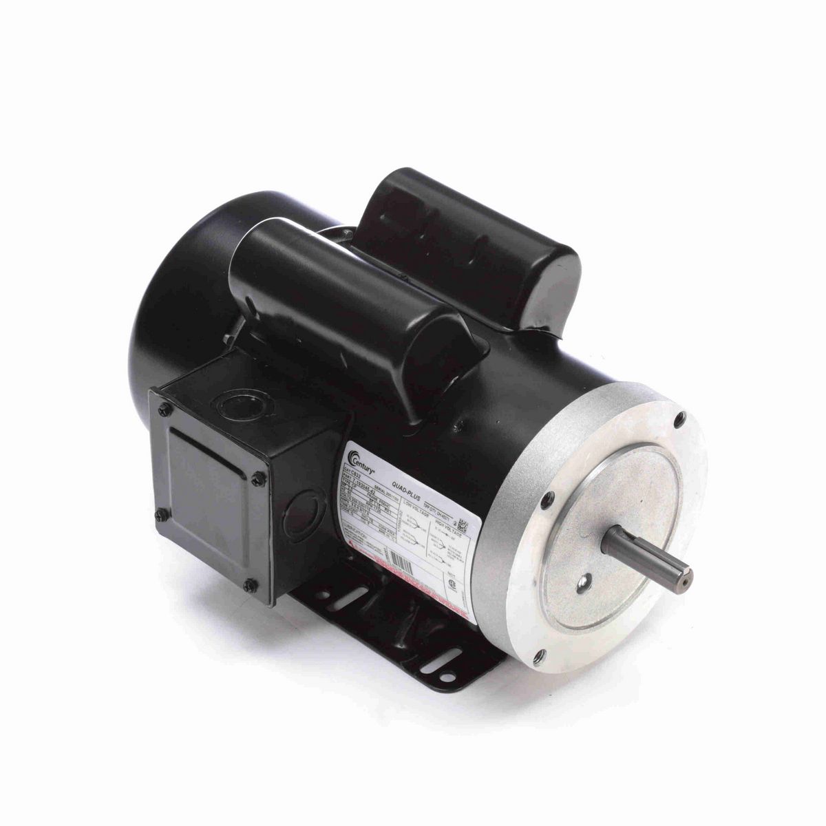 General Purpose Motor, 2.0 HP, 1 Ph, 60 Hz, 208-230/115 V, 1800 RPM, P56HC Frame, TEFC - C832