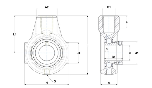 Фланцевый подшипниковый узел SNR ESEHE207T04