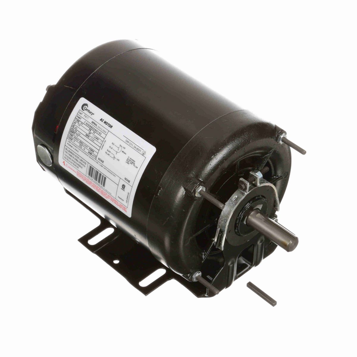 General Purpose Motor, 1/4 HP, 1 Ph, 60 Hz, 115 V, 1200 RPM, 56 Frame, ODP - F411