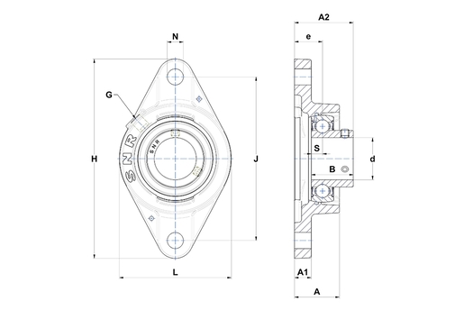 Подшипниковый узел SNR USFLE204-12