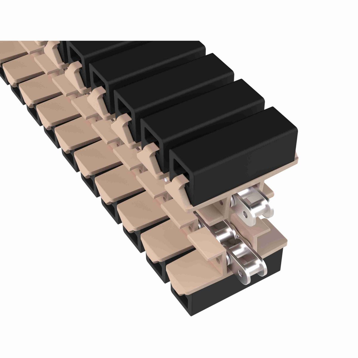 1873TAB SideGrip™ Side-flexing, Material: Tan Low Friction, Width: 3.75in, Pitch: 1.5in - 81426254