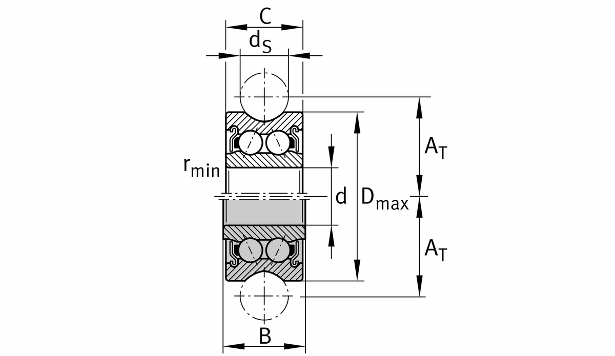 Направляющий ролик INA LFR50/5-4-2Z-HLC