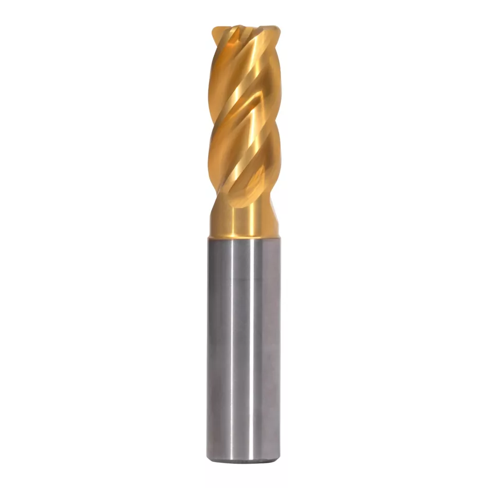 Solid Carbide End Mill for Roughing and Finishing of Multiple Materials Kennametal GOmill PRO - Radiused - 4 Flutes - Necked - Plain Shank - Metric [7231172]
