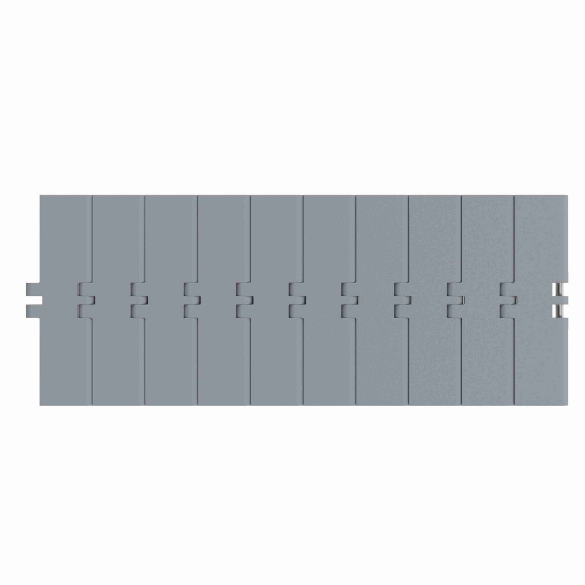 820 Straight Running Solid Top, Material: Silver Platinum Series™ X, Width: 6in, Pitch: 1.5in - 10291557