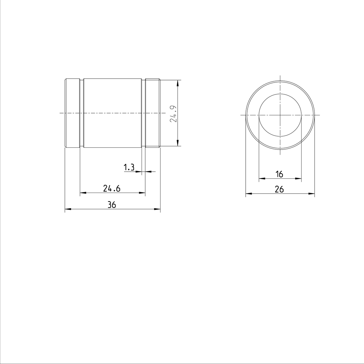 Стандартная линейная втулка Bosch Rexroth KBM-16-DD-NR & [R060201630]