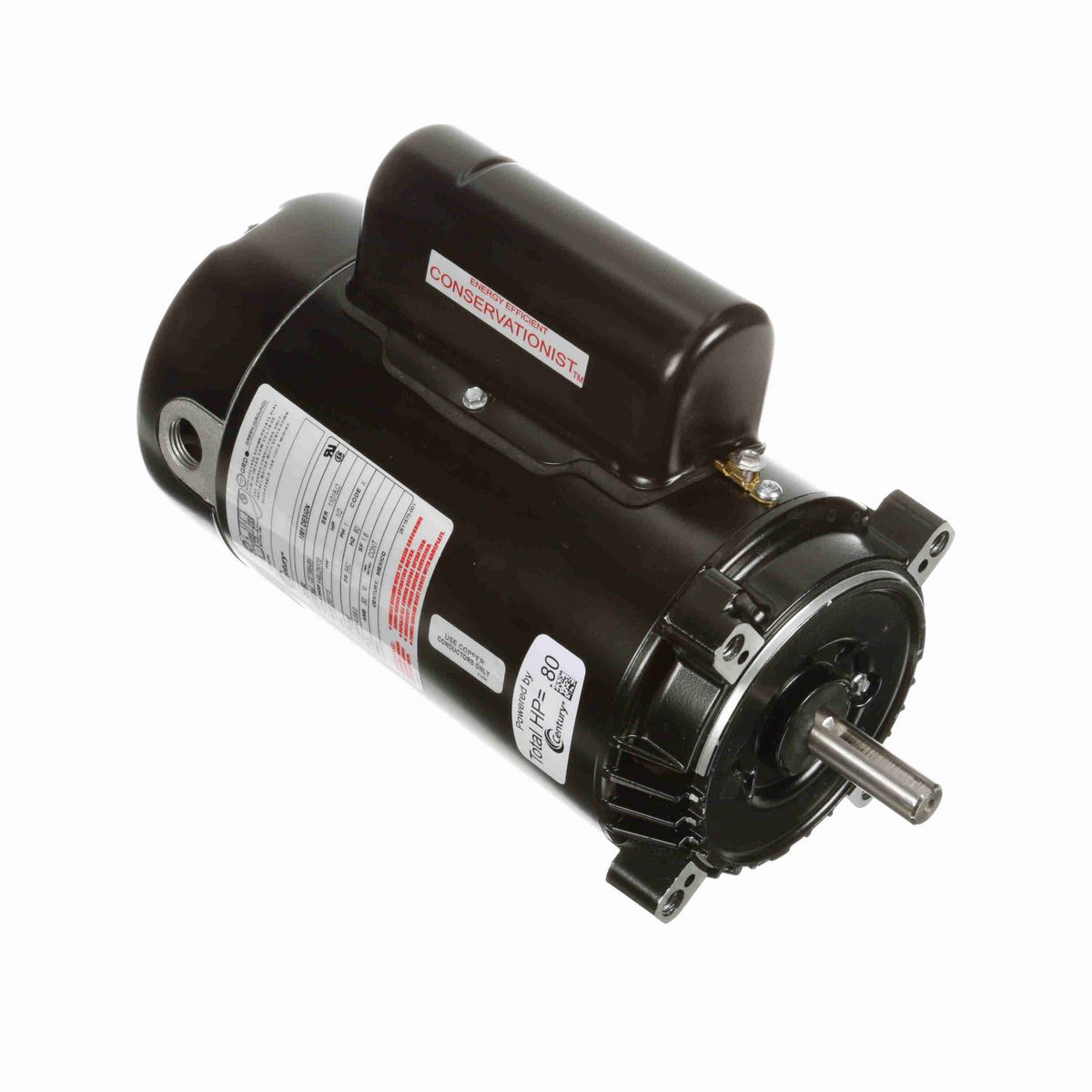 Pool Pump Motor, 1/2 HP, 1 Ph, 60 Hz, 230/115 V, 3600 RPM, 56C Frame, ODP - CK1052