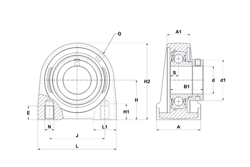 Фланцевый подшипниковый узел SNR ESPG204NT04