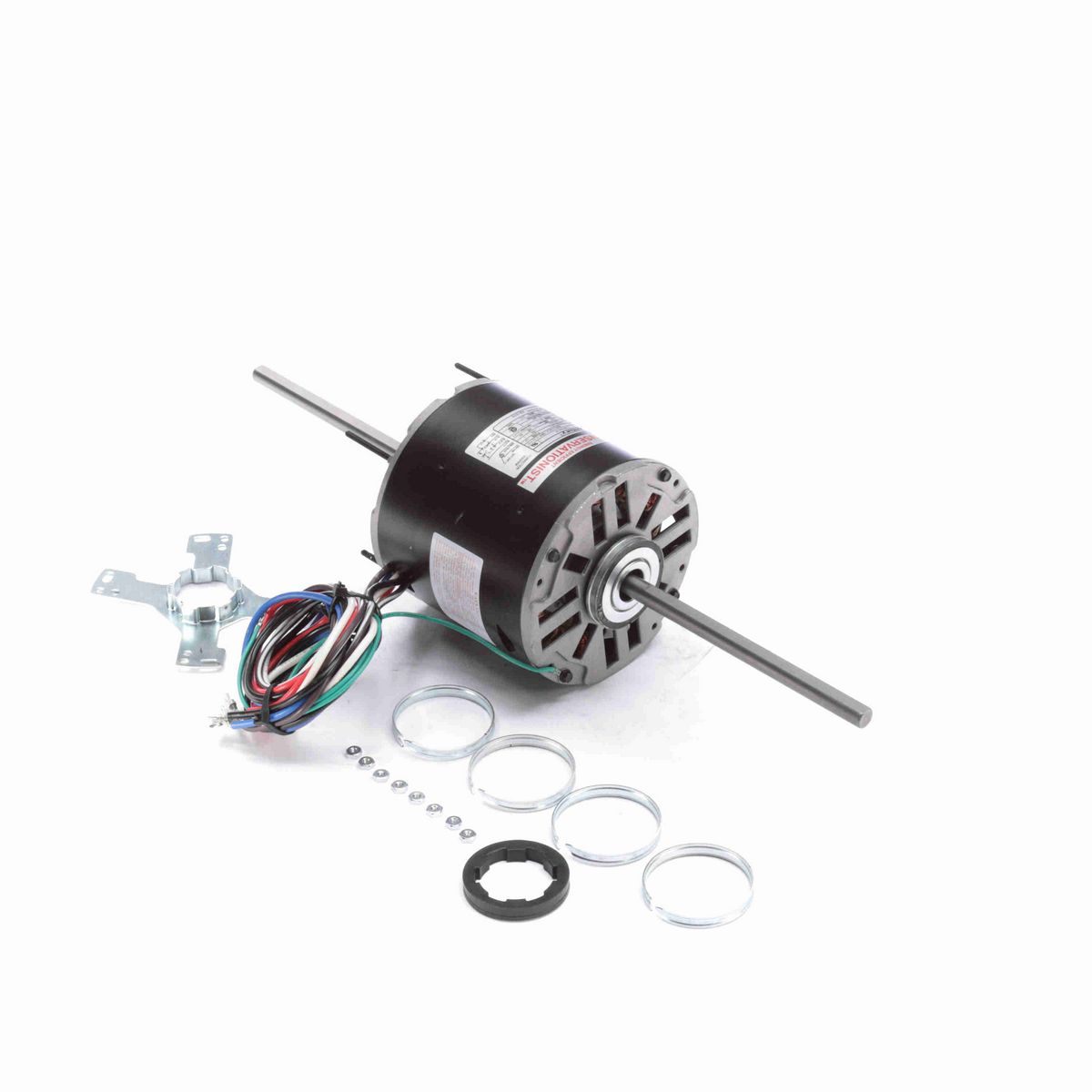 Fan Coil & Air Conditioner Motor, 3/4 HP, 1 Ph, 60 Hz, 208-230 V, 1075 RPM, 3 Speed, 48 Frame, SEMI ENCL - RA1076
