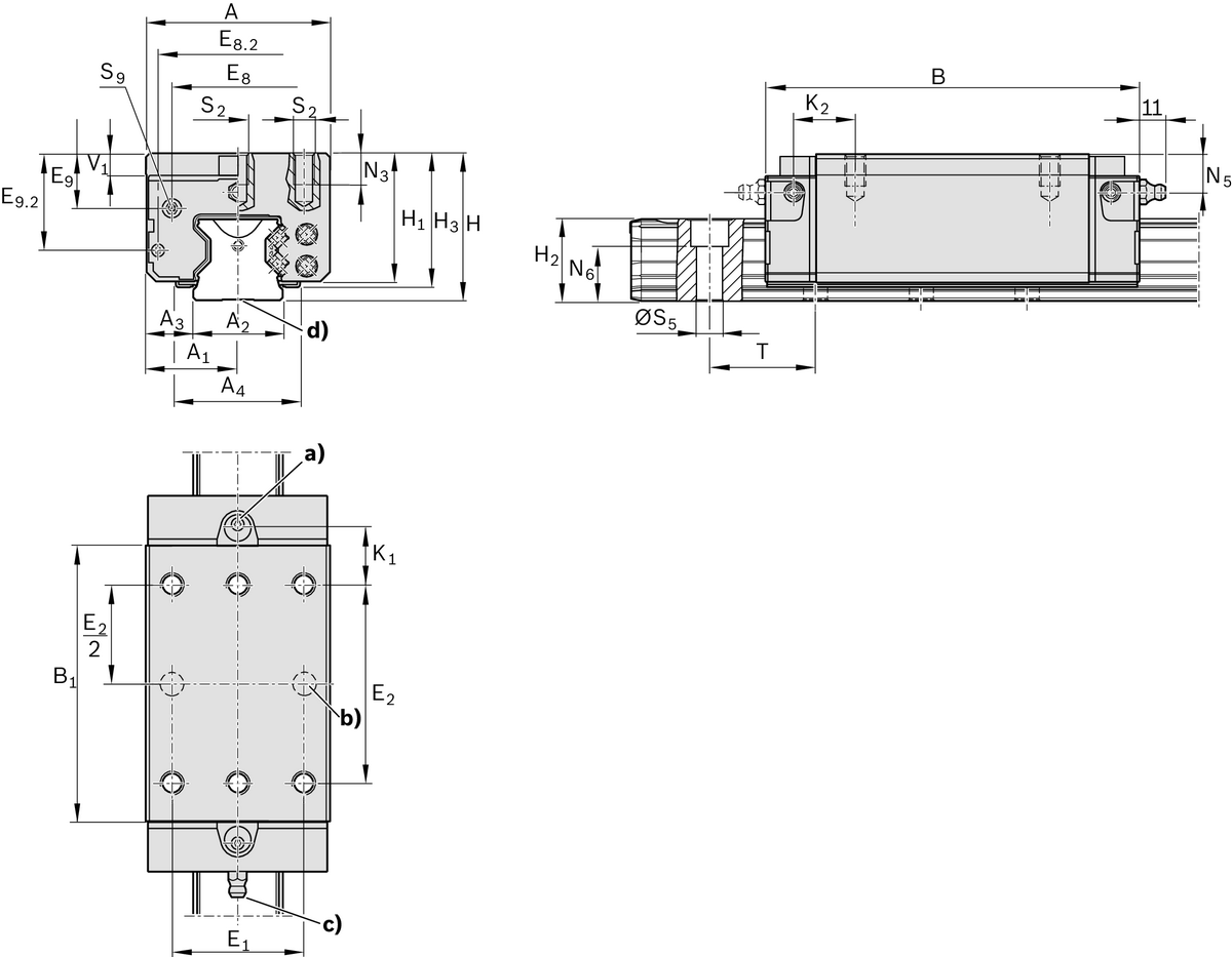 Роликовая каретка устойчивая к коррозии с покрытием Resist CR Bosch Rexroth RWD-025-SLH-C2-H-2 [R18242237X]