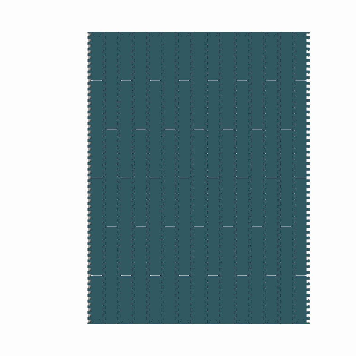 1000FT Straight Running Solid Top, Material: Green Low Friction Acetal, Width: 170mm, Pitch: 1in - 873.27.11