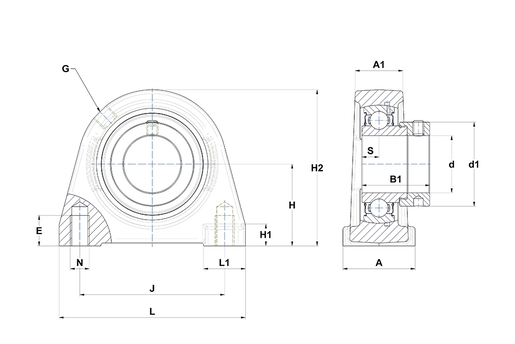 Фланцевый подшипниковый узел SNR ESPAE206-18