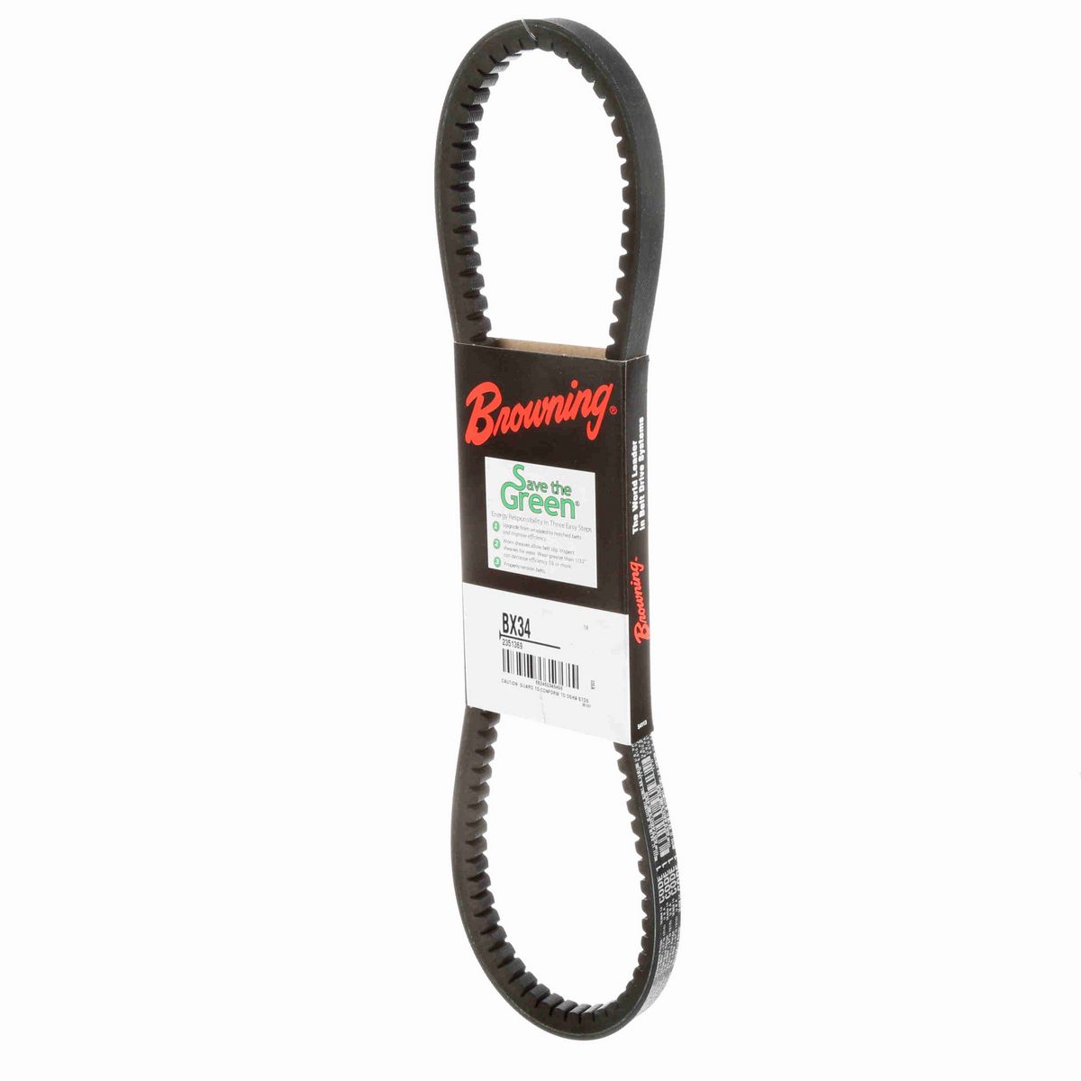 Browning EPDM Notched Belt 98% Efficient - BX34