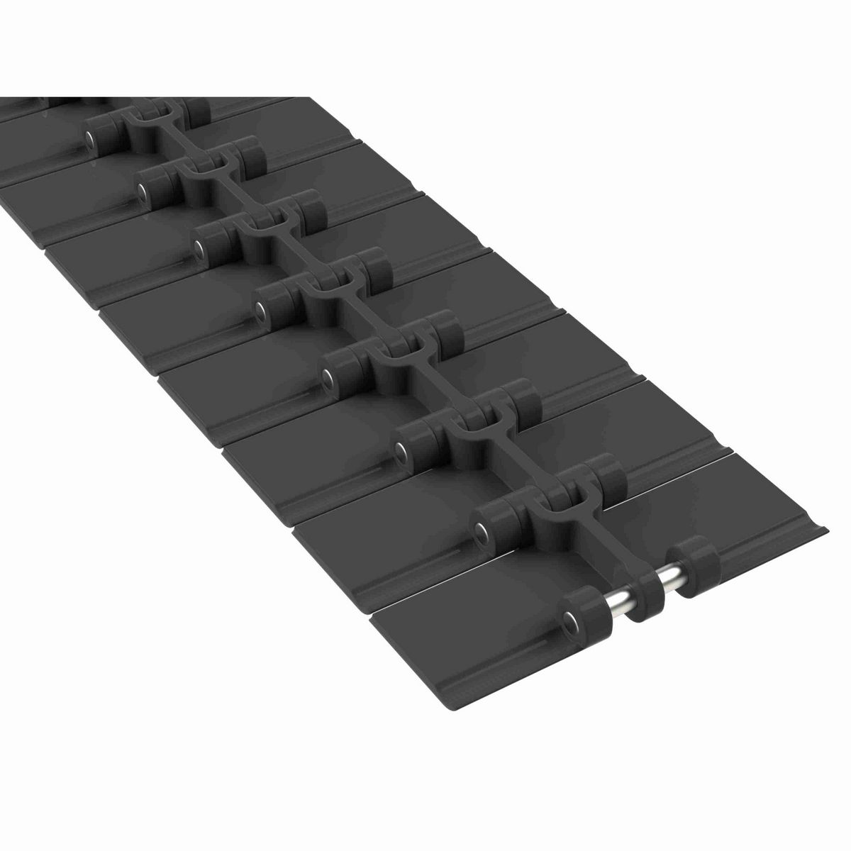 820 Straight Running Solid Top, Material: Black Anti-Static, Width: 7.5in, Pitch: 1.5in - 81400795