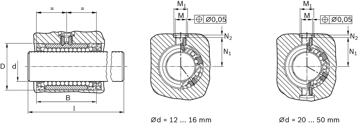Линейная втулка устойчивая к крутящему моменту Bosch Rexroth KBDRC1-12 [R072001200]
