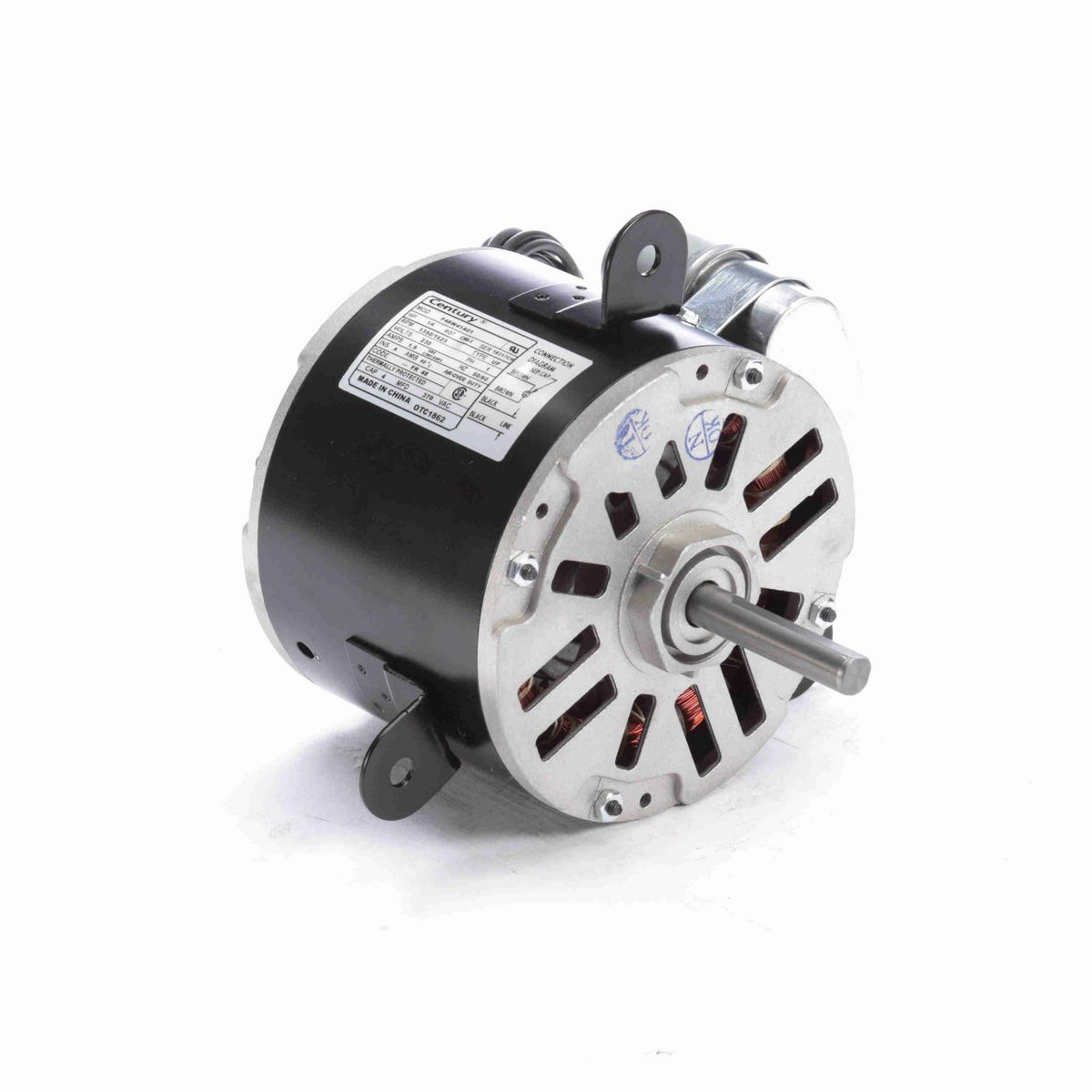 OEM Replacement Motor, 1/4 HP, 1 Ph, 60/50 Hz, 230 V, 1350/1625 RPM, 1 Speed, 48 Frame, SEMI ENCLOSED - OTC1862