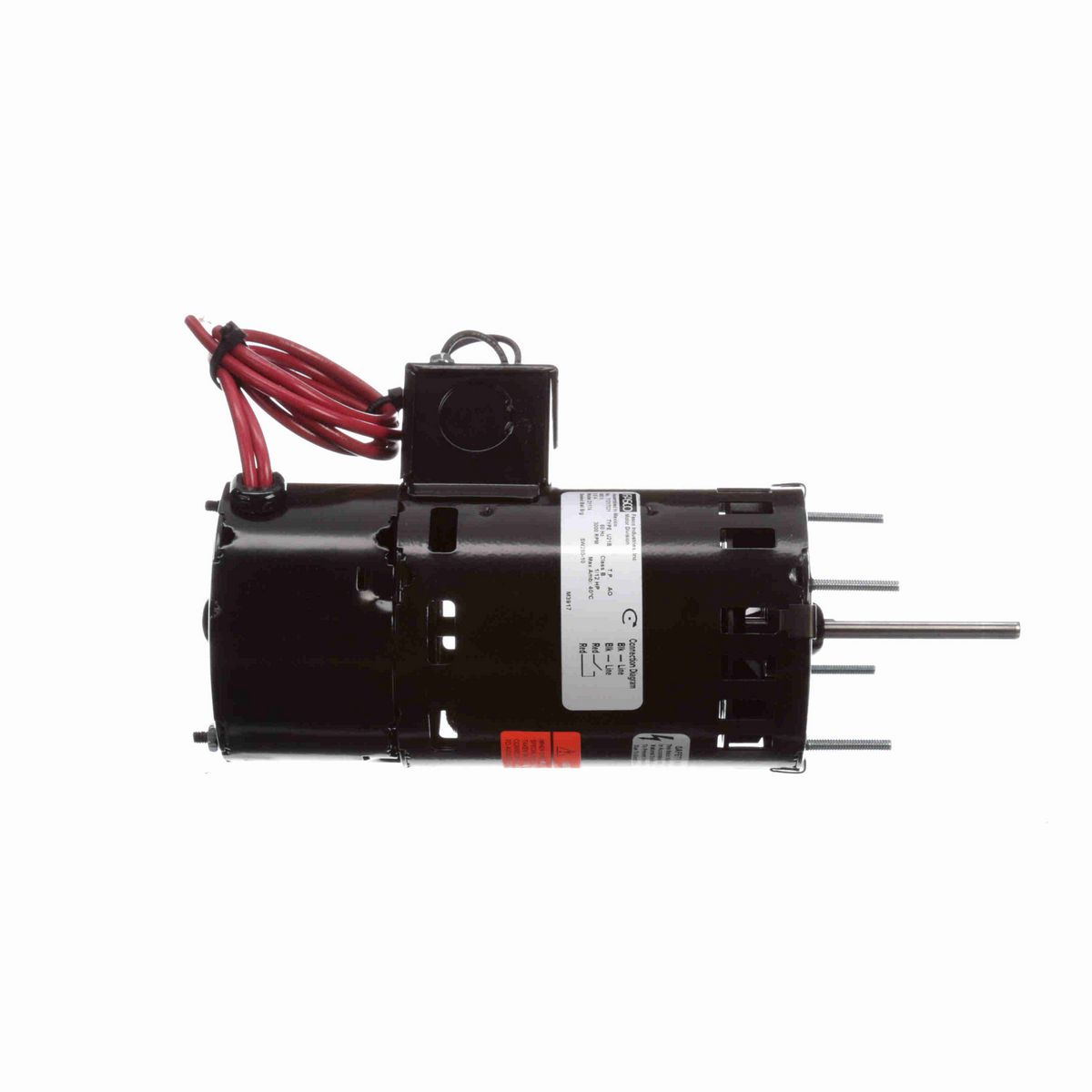 FASCO OEM Replacement Motor, 1/12 HP, 1 Ph, 60 Hz, 460 V, 3000 RPM, 1 Speed, 3.3" Diameter, OAO - D1174