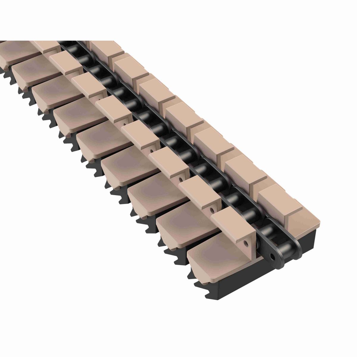 1873TAB SideGrip™ Side-flexing, Material: Tan Low Friction, Width: 3.75in, Pitch: 1.5in - LF1873-GJ