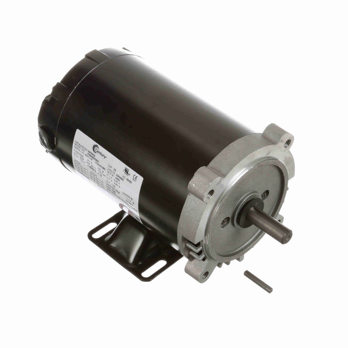 General Purpose Motor, .75 HP, 3 Ph, 60/50 Hz, 230/460 V, 3600 RPM, 56C Frame, ODP - H476ES