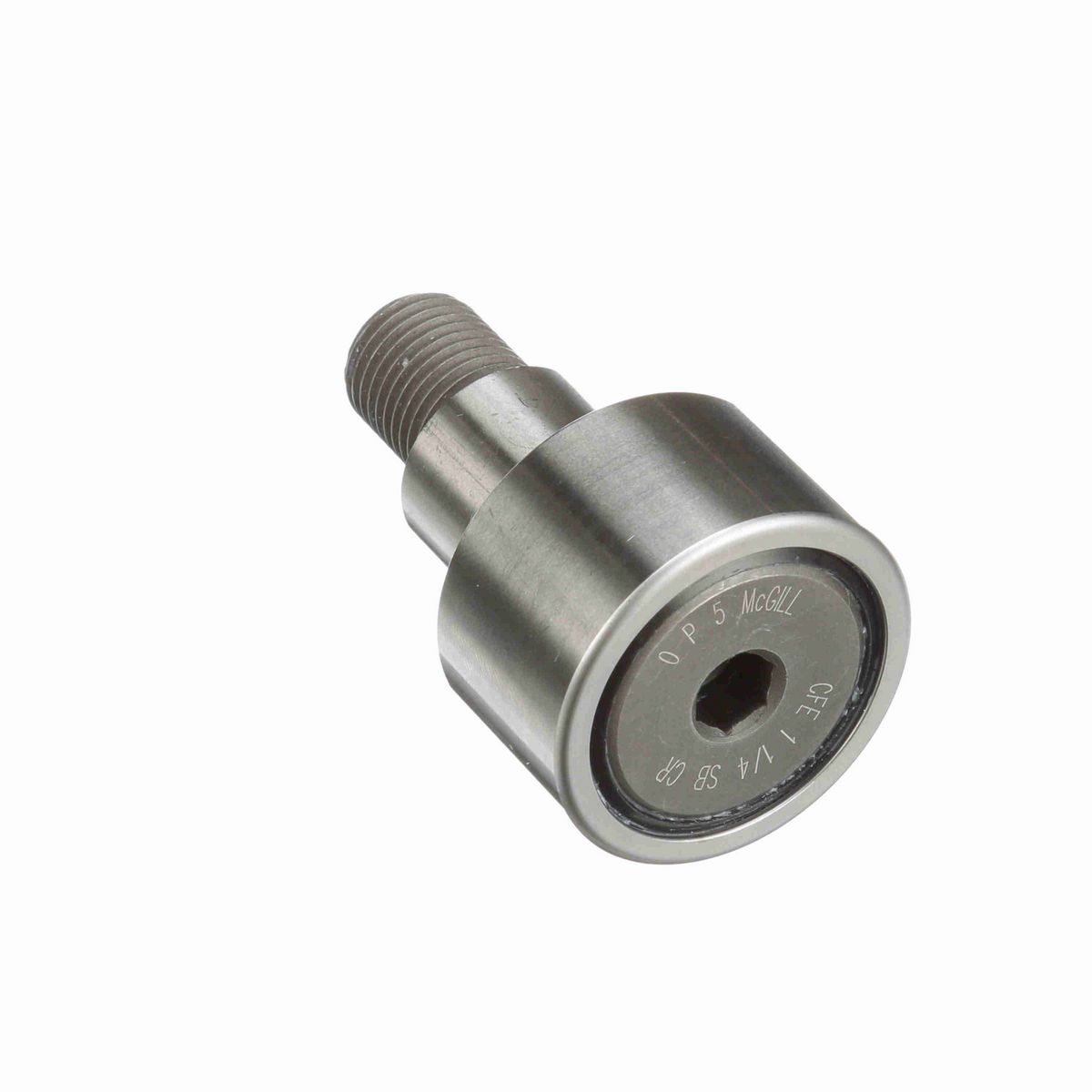 Опорный ролик с цапфой McGill CAMROL CFE 1 1/4 SB CR, цилиндрический, из высокоуглеродистой нержавеющей стали, с уплотнением, с шестигранным отверстием