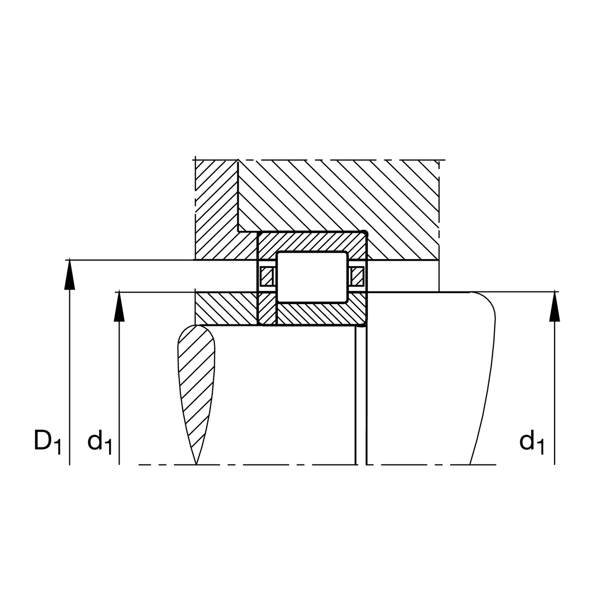 Цилиндрический роликоподшипник FAG NUP220-E-XL-TVP2 (NUP220-E-TVP2, NUP220E.TVP2)