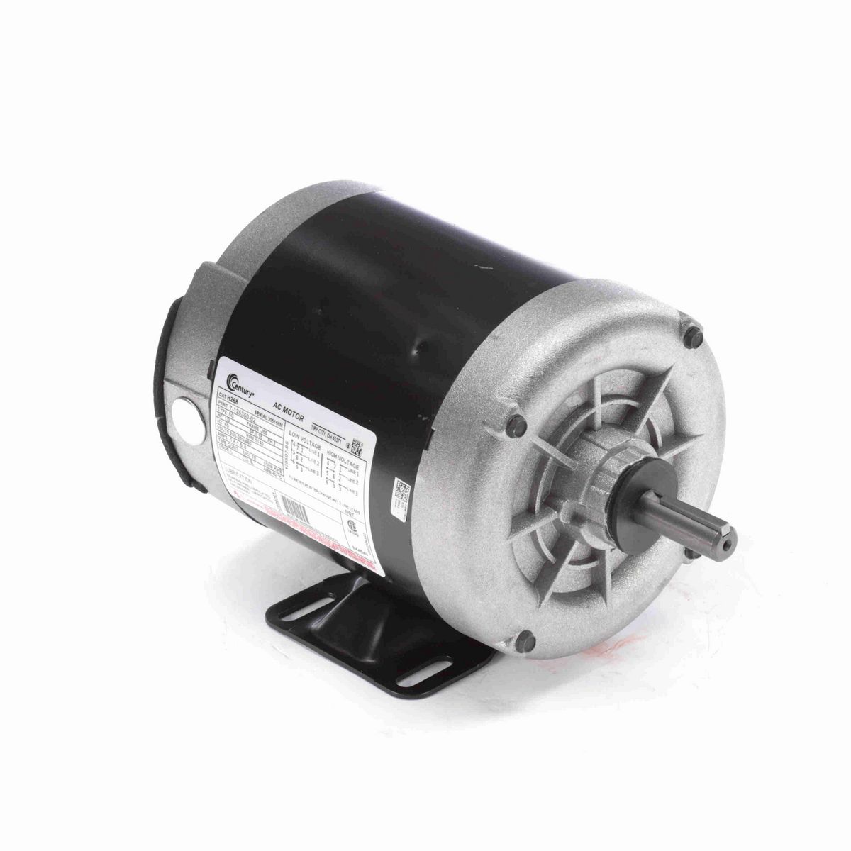 General Purpose Motor, 1/3 HP, 3 Ph, 60 Hz, 200-230/460 V, 1200 RPM, J56 Frame, TENV - H268