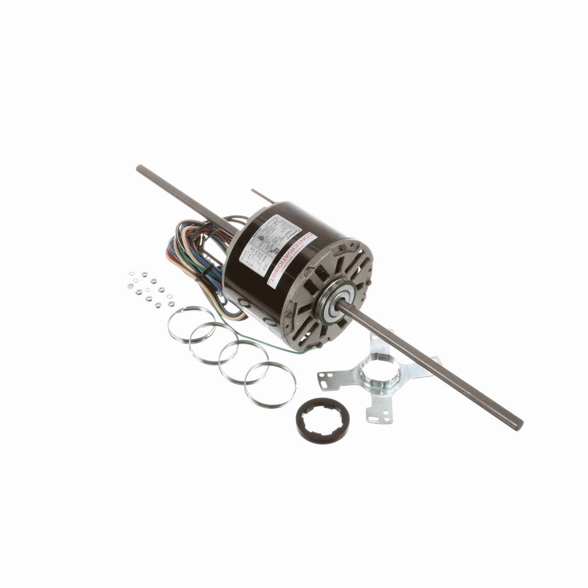 Fan Coil & Air Conditioner Motor, 1/4 HP, 1 Ph, 60 Hz, 115 V, 1075 RPM, 3 Speed, 48 Frame, SEMI ENCLOSED - RAL1026A
