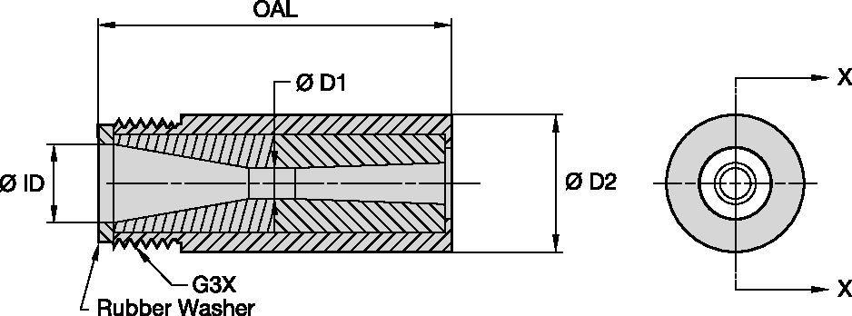 Most effective on jobs where the nozzles are held close to the surface being blasted Kennametal F Series Blast Nozzles - Medium Venturi - Boron Carbide [2940230]