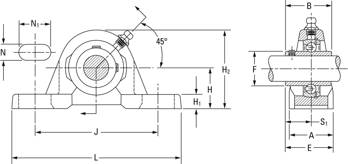 Подшипник Timken YAK 40 SGT