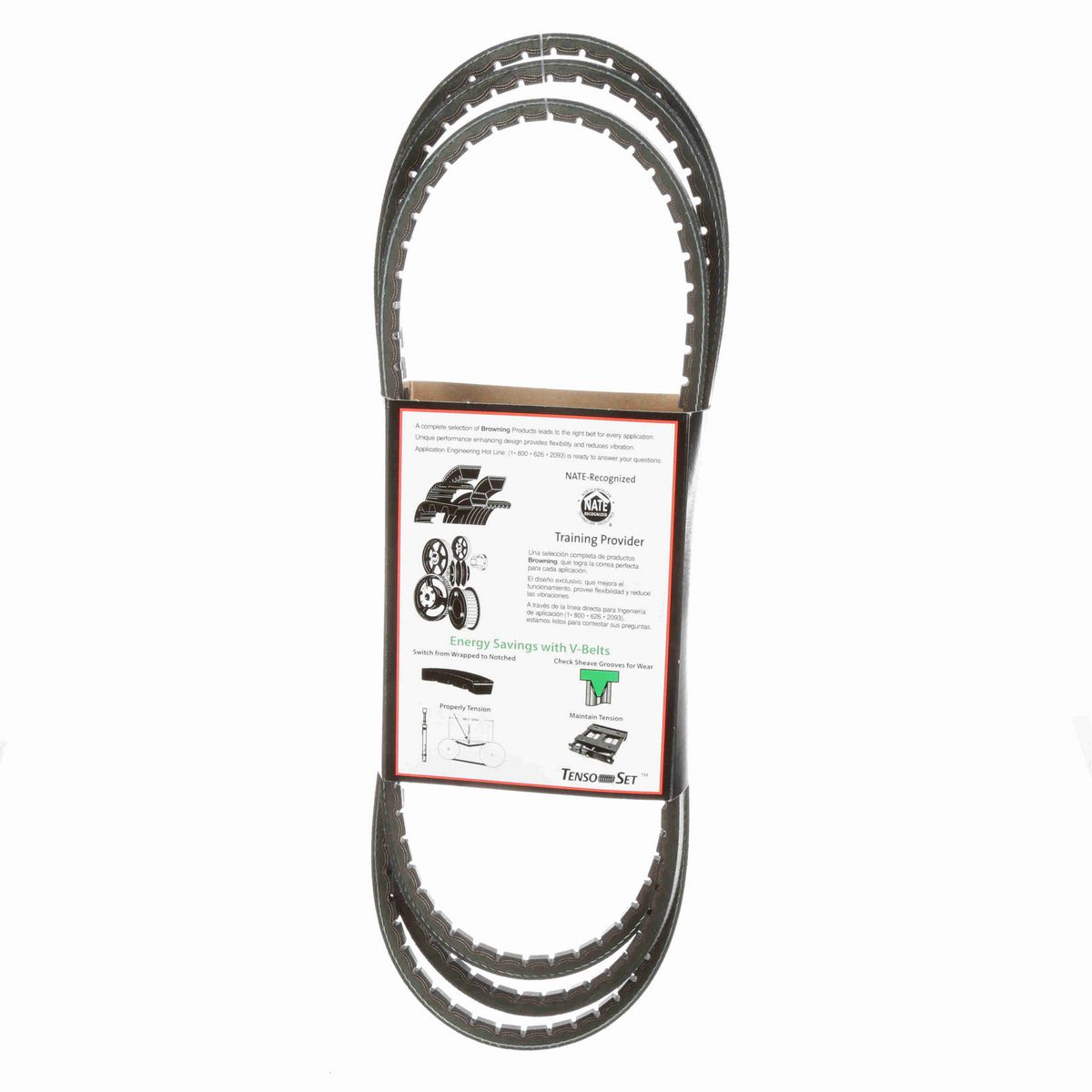 Browning EPDM Notched Belt 98% Efficient - 3VX1060