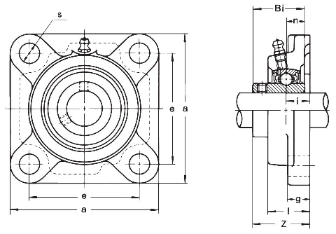 Подшипниковый узел ASAHI type UCF 200, UCF 206 [502349]