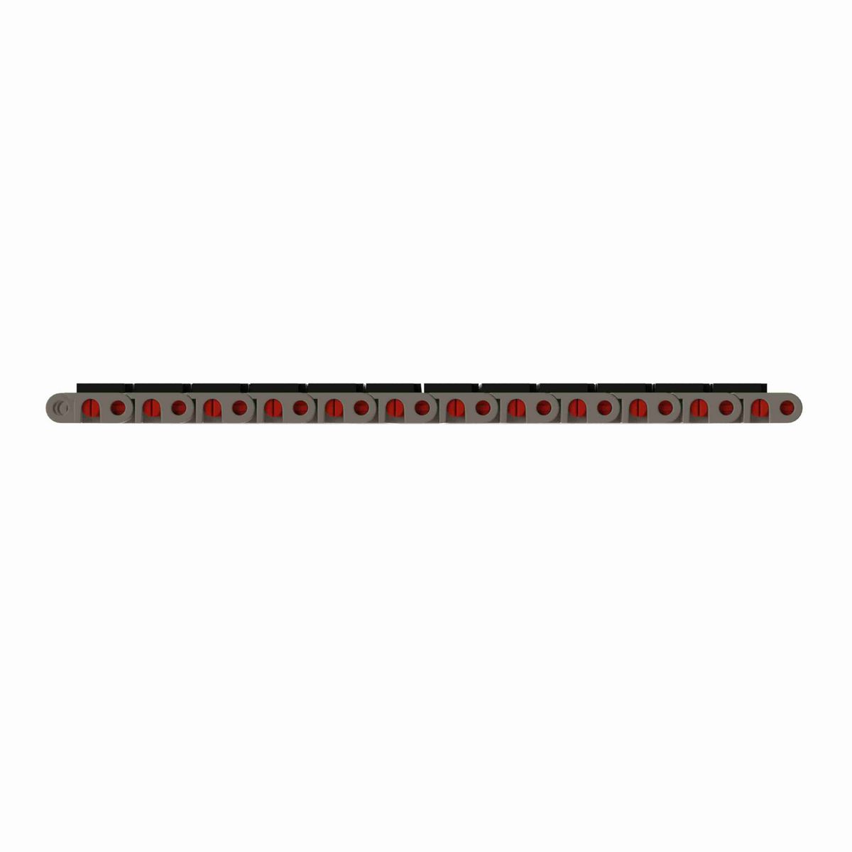 7705 RubberTop® Straight Running RubberTop®, Material: Grey Tough Composite, Width: 15in, Pitch: 1in - TCF7705-15