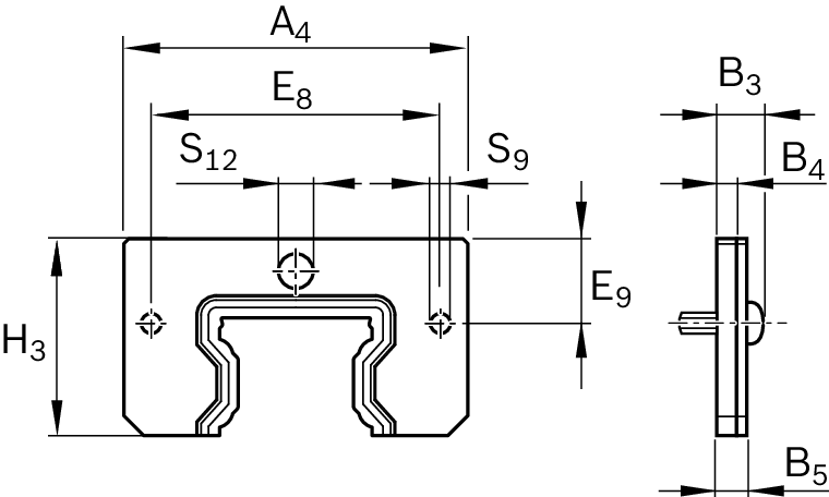 Уплотнение FKM для шариковых рельсовых систем Bosch Rexroth 35 (FKM) [R161932030]
