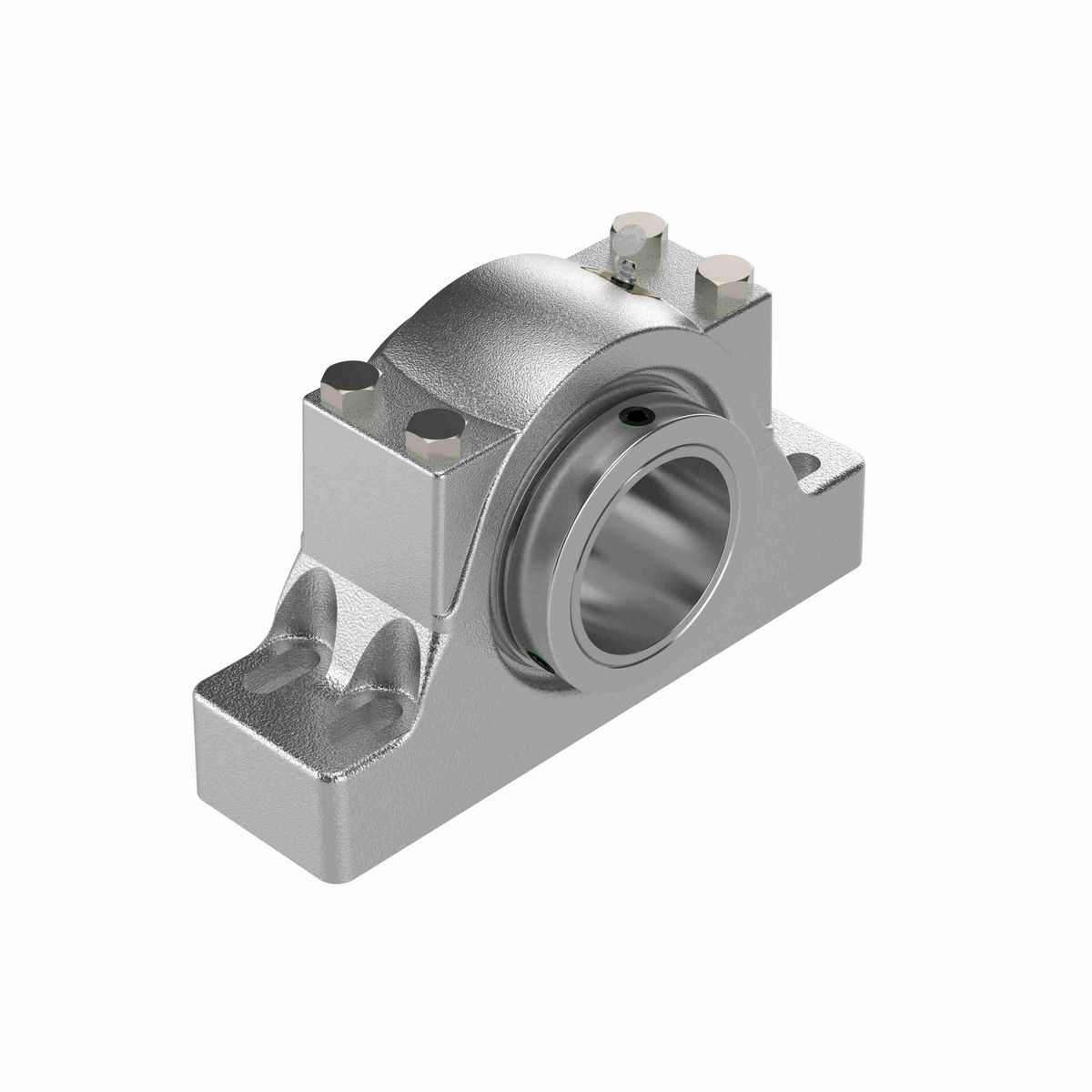 Sealmaster Mounted Flouropolymer Coated Cast Iron Four Bolt Pillow Block Tapered Roller - 52100 Bearing Steel - Double Collar Mount Lock - Corrosion Resistant - RPB 500-C4 CR